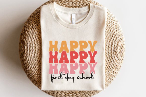 Happy First Day School SVG Design for Crafts and Graphics