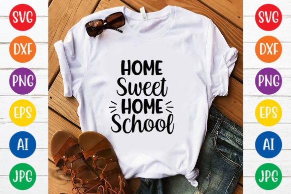Home Sweet Home School Svg Design Graphics