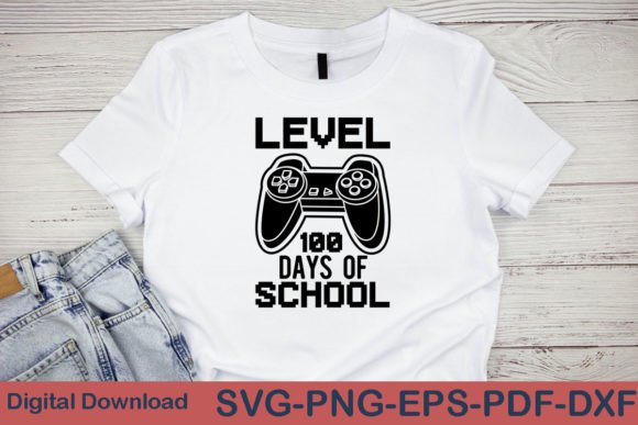 Level 100 Days of School Svg Design