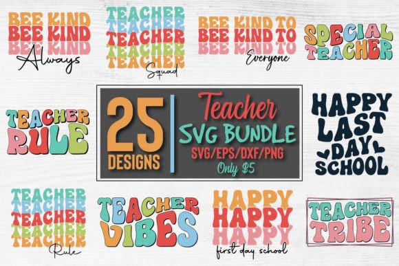 Retro Teacher SVG Bundle Vol 2: Graphics & Crafts