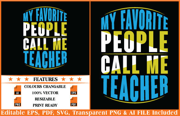 Teacher Day T-shirt My Favorite People Graphics