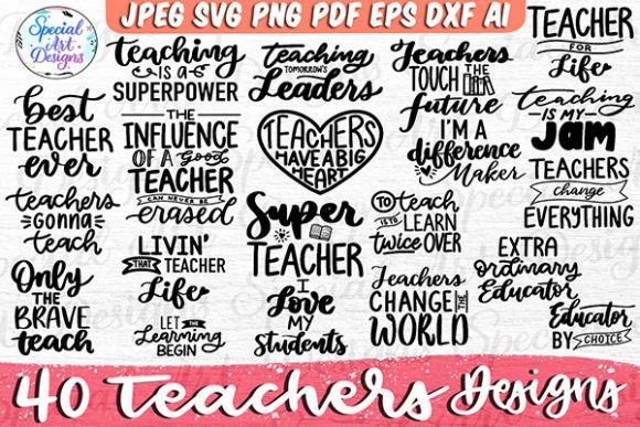 Teacher Svg Bundle for Crafts and Graphics