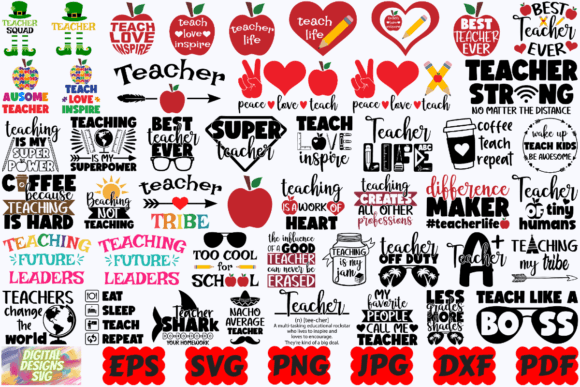 Teacher SVG Teacher Life SVG School Graphics