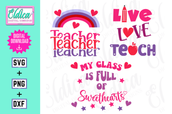 Teacher Valentine SVG: Graphics for Crafts and Small Business